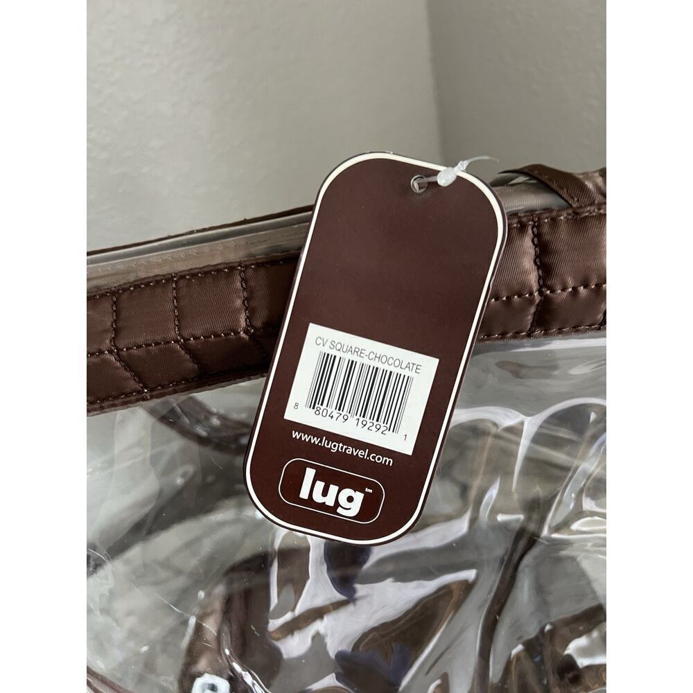 Lug Clearview Square Tote Bag Clear Chocolate Brown - Picture 2 of 5